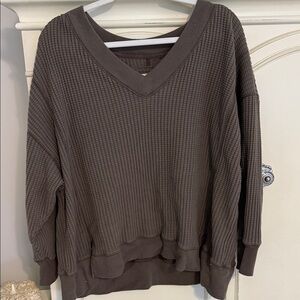 American Eagle Outfitters V-Neck Sweater - Brown
